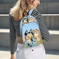 thumbnail image 5 of Kowoue Bluey Pattern Canvas Backpack – Student Double Shoulder Bag, Durable & Lightweight Canvas School & Outdoor Backpack-Medium, 5 of 5