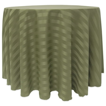 

Ultimate Textile (3 Pack) Satin-Stripe 102-Inch Round Tablecloth - for Wedding and Catering Hotel or Home Dining use Army Green