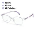 thumbnail image 2 of Children Optical Glasses Frame Oval Size 46 Adjustable Ear Lock Flexible TR90 Eyeglasses 6-10Y, 2 of 5