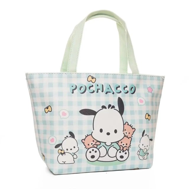 Handheld Large Capacity Portable Insulated Leather Picnic Bag Student Lunch Box Food Bag Hello Kitty Bag