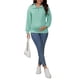 thumbnail image 2 of Camisa de maternidad con cremallera para lactancia de mujeres, suéter de manga larga para embarazo, color verde M, 2 of 6