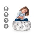 thumbnail image 2 of Abstract Storage Toy Bag Chair, Dandelion Concept Blowball Flower Silhouette Nature Inspirations Vintage Design, Stuffed Animal Organizer Washable Bag, Large Size, Dried Rose, by Ambesonne, 2 of 3