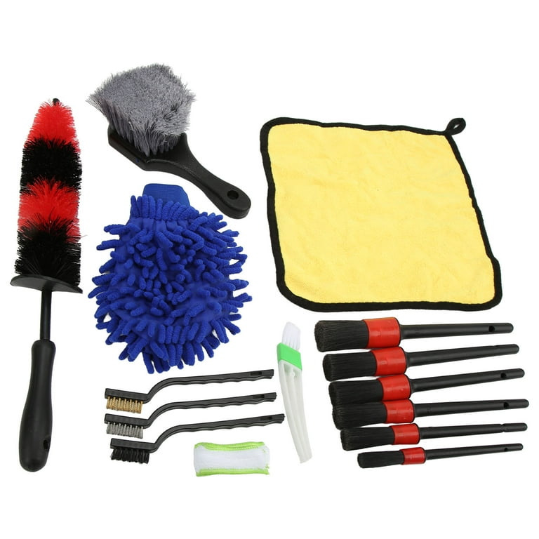 vioview Car Cleaning Detailing Kit Interior Cleaner, 14Pcs Car Cleaning  Supplies with High Power Portable Car Vacuum Cleaner, Detailing Brush Set