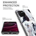 thumbnail image 2 of T-Mobile REVVL 5G Case, Rosebono Bling Glitter Sparkle Black and White Marble Graphic Fashion Cute Colorful Skin Cover Shockproof Case for T-Mobile REVVL 5G, 2 of 5