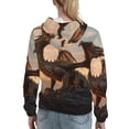 thumbnail image 7 of Uemuo Sky Sunset Bronze Dragon Pattern Women's Hoodie with Eye-catching Drawstrings- Casual Pullover Hoodie with Kangaroo Pocket, Stylish Hooded Sweatshirt-Small, 7 of 7
