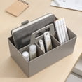thumbnail image 3 of Tnobhg Storage Box Stackable Portable Compartment Adjustable Partition with Handle Space-saving Stationery Organizer, 3 of 8