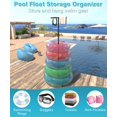 thumbnail image 4 of Estante de metal Mondazie para almacenamiento flotante para piscina, 56 x 22 pulgadas, negro, 4 of 7