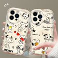 thumbnail image 5 of Iively-Funda de Snoopy de dibujos animados para iPhone, carcasa de teléfono con ondas de aceite para Apple iPhone 15, 14, 13, 12, 11, XS, XR, X Pro Max Plus, 5 of 5
