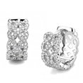 thumbnail image 1 of Boucles d'Oreilles Femmes en Argent Sterling Rhodium 925 avec AAA Grade CZ en Clair, 1 of 1