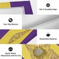 thumbnail image 6 of Conch Mandalas Outdoor Rug for Patio/Deck/Porch, Non-Slip Large Area Rug 3 x 5 Ft, Boho Modern Yellow Purple Abstract Stripe Indoor Outdoor Rugs Washable Area Rugs, Camping Rug Carpet Runner, 6 of 8