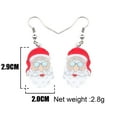 thumbnail image 5 of Christmas Acrylic Vintage Santa Earrings Cute Santa Dangle Jewelry Charms Holiday Gifts For Women, 5 of 6