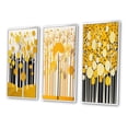 thumbnail image 3 of Designart "Minimal Art Abstract Yellow Forest II" Landscape Trees Framed Wall Art Set Of 3 - Yellow Trees Frame Gallery Wall Set For Home Decor, 3 of 6