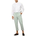 thumbnail image 2 of Pantalones a rayas INSPIRE CHIC para hombre, corte ajustado, frente plano, recortados y entallados, color gris 38, 2 of 5