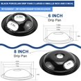 thumbnail image 2 of MP15YA MP21YA Electric Stove Burner Element Replacement Set (3) 6" & (1) 8" Black Porcelain Drip Pans Compatible with Whir-pool Electric Range Stove Top, 2 of 6