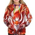 thumbnail image 3 of KLL Red Sun Flame Fox for Womens Pullover Hoodie with Pocket Hooded Long Sleeve Shirts Sweatshirt for Women-X-Large, 3 of 7