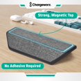 thumbnail image 3 of Chargeworx Magnetic Cord Holder, 12 Magnetic Cable Clips Included | Cable Management Desk Organizer, Strong Magnet Office Desk Accessories, Cable Organizer, Wire Management (4-PK Gray), 3 of 8