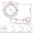 thumbnail image 4 of Wall Mounted Makeup Mirrors, Folding Bathroom Vanity Mirrors with Magnification, with Switch Plug, 4 of 7