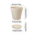thumbnail image 3 of Large Faux Ceramic Embossed Planter with Sturdy Plastic Construction and Removable Tray, Modern Plant Pot for Flowers, Greenery, and Home Garden Decoration., 3 of 6