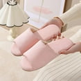 thumbnail image 4 of Wovix Women Men Travel Slippers Durable Open Toe Non Slip Disposable Slippers For Guest Washable Reusable Spa Slippers House Indoor Bathroom Bedroom Hotel Bride Slippers, 4 of 8