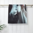 thumbnail image 5 of Pofeuu Flower Crown White Horse Print Hand Towel 27.5" x 16" Soft Absorbent Towel for Bathroom SPA Gym Hotel, 5 of 6