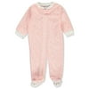 Rene Rofe Baby Girls' Leopard Plush Footed Coverall (Newborn)