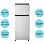 Norcold 10 Cu. Ft. Dual Compartment Refrigerator, Black, 2-Door, Left Hand Hinge