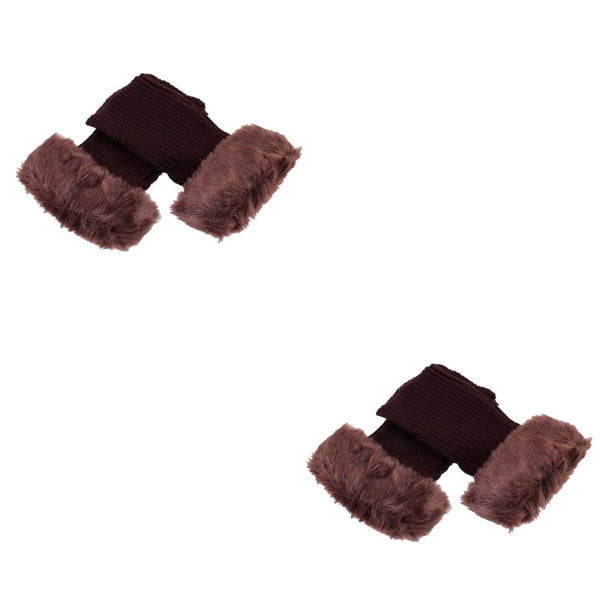 Jumpingount 1 par de puños de tobillo para mujer, calcetines cálidos de punto de ganchillo para botas, cubierta recortada, calentador de piernas, Type4 NO4 Jumpingount CBP082926