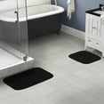 thumbnail image 2 of Garland Rug Traditional Washable Bath Rug Set, 2 Piece Set (17"x24" Bath Rug, & 21"x34" Bath Rug) Black, 2 of 8