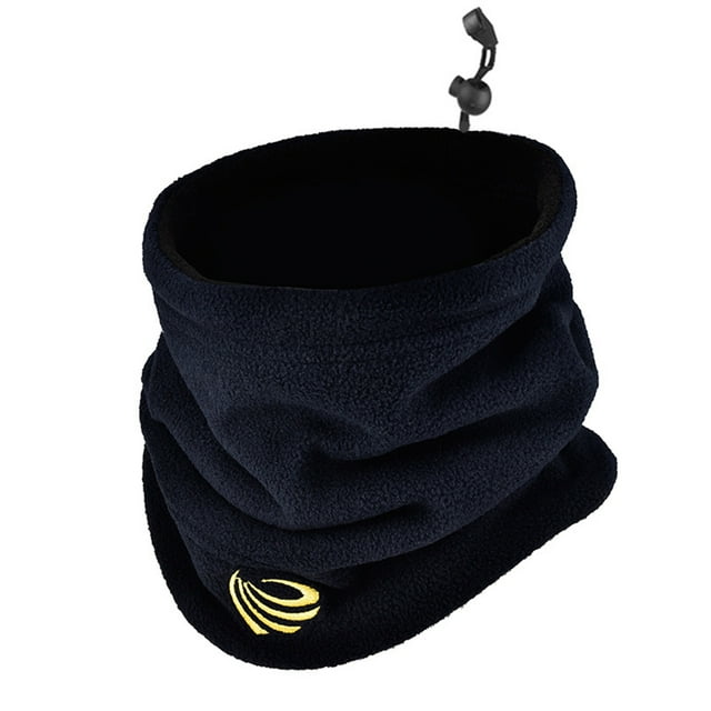 Yuarrent Cálido Mascarilla De Media Cara Para Hombre Bufanda De Cuello Frío Para Mujer Cuello De Lana Con Cubierta De Cuero Para Tubo De Ropa Deportiva, Zapatos Azul Tibetano Negro
