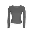 thumbnail image 7 of SNKSDGM Female T-Shirts Women Fall Clothes 2026 Tops Ribbed Knit Long Sleeve Crewneck T Shirt Soft Stretchy Casual Basic Top for Everyday Comfort and Style S, 7 of 7