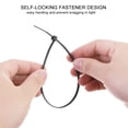 thumbnail image 4 of Uxcell 100PCS Cable Zip Ties 16 Inch, Self-Locking Nylon Wire Ties Heavy Duty with 50 LBS Tensile Strength Black, 4 of 6