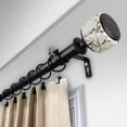 thumbnail image 2 of Kaylee 1" Single Curtain Rod, 28-48 inches- Black, 2 of 2