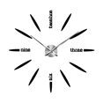 thumbnail image 2 of Bricolaje Reloj de Pared 3D Espejo Acrílico Gran Tamaño con Indicación de Números en Inglés Decoración Moderna Negro Soledad Reloj de pared con la etiqueta engomada del espejo, 2 of 5