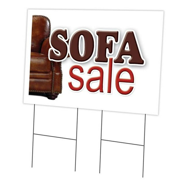 24 x 36 Po Canapé Vente Signe de Cour et Pieu