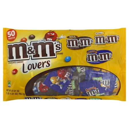 M&M's Lovers Halloween Fun Size Variety Mix 27.01 Ounce 50 Piece Bag
