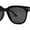 All Black, variant on Classy Designer Horn Rim Hipster Plastic Fashion Sunglasses Slate Brown Navy