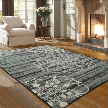 Modern Collection Runner - Ottomanson Studio Collection Grey Modern Medallion Design Area or Runner Rug