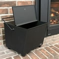 thumbnail image 4 of Heavy-Duty Steel Fireplace Ash Bucket USA Made Black, 4 of 7