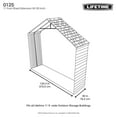 thumbnail image 5 of Lifetime 30” Extension Kit for 11’ Polyethylene Storage Shed (No Windows), 25 Sq. ft. Tan (0125), 5 of 6