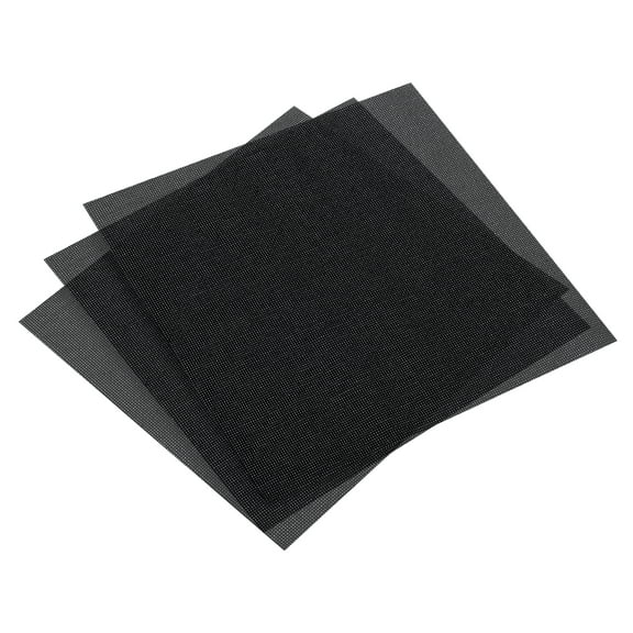 Uxcell 14 Count 12x12" Cross Stitch Cloth Embroidery Cotton Fabric, Black 3 Pack
