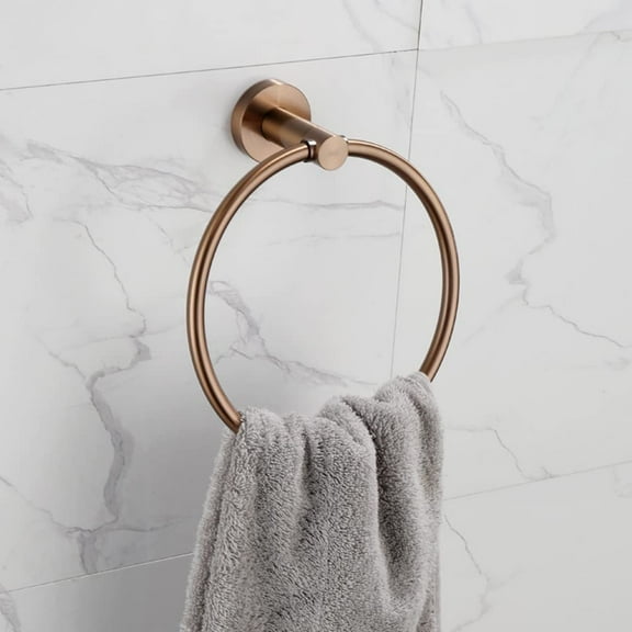 Towel Ring Bathroom Brushed Rose Gold Towel Ring, Hanging Towel Hanger Hand Towel Holder Towel Bar