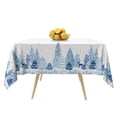 thumbnail image 7 of Tchckioa Winter Blue White Tablecloth for Restaurant Christmas Decor,60x60 Square Stain Proof Table Cloth Cover, 7 of 7