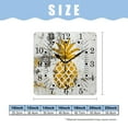 thumbnail image 2 of 16 Inch Wall Clock Battery Operated Square Clock for Office, Kitchen, Outdoor, Living Room,Gold Pineapple Fruit White Summer Adorable, 2 of 4