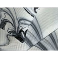 thumbnail image 4 of Ambesonne Marble Print Quilted Bedspread Set 3 Pcs, Trippy Unusual Forms, King Size, Black Pale Grey Dust, 4 of 5
