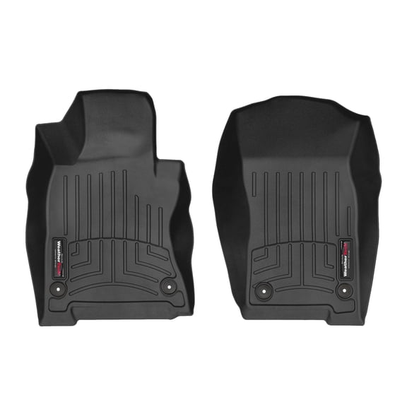 WeatherTech Custom Fit FloorLiners compatible with Infiniti Q50, Q60 - 1st Row (Driver & Passenger), Black