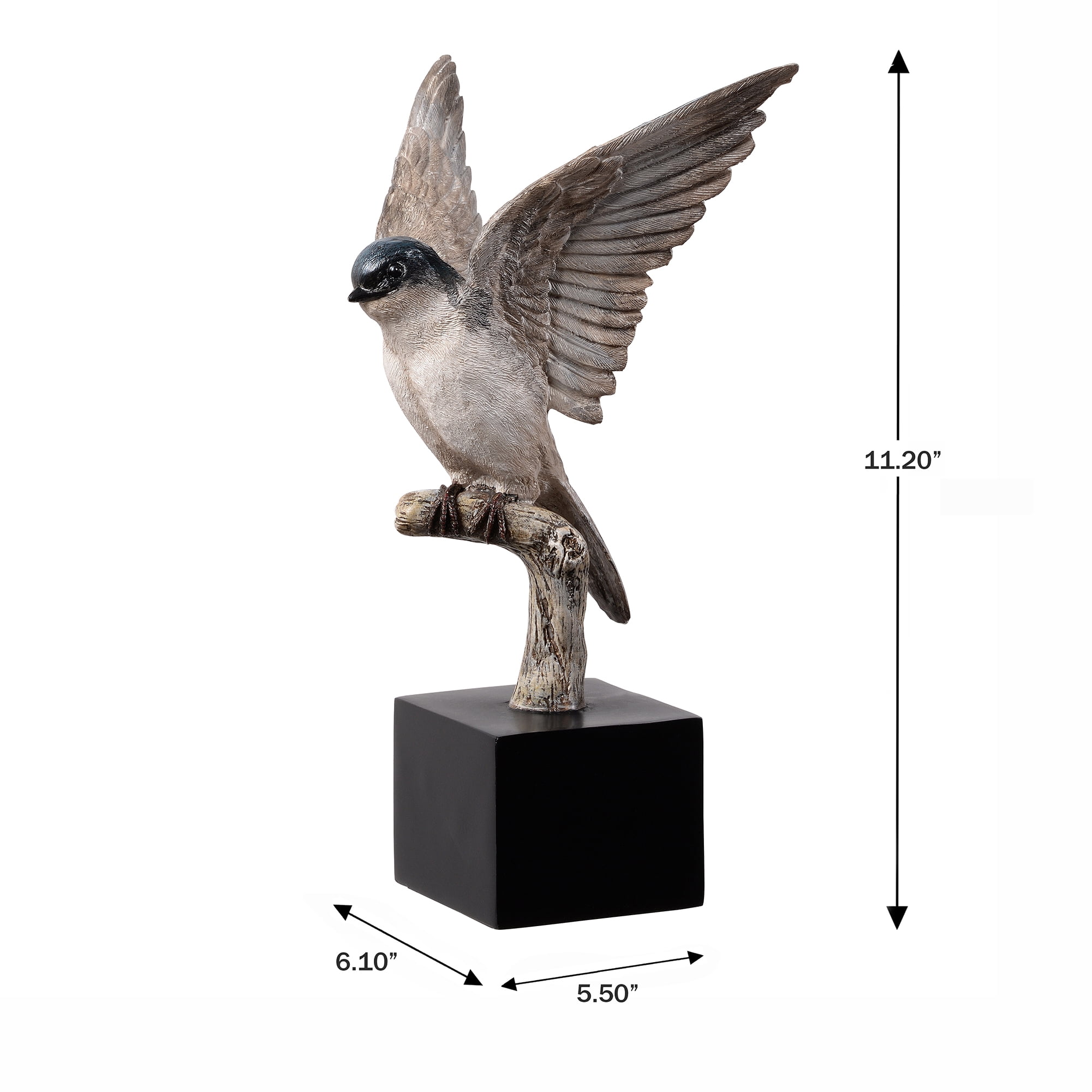 Small Swallow On Branch Lifelike Bird Resin Home Tabletop Decor