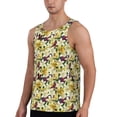 thumbnail image 2 of Fotbe Lilies Flowers Pattern Men's Quick Dry Workout Tank Top Gym Muscle Tee Fitness Bodybuilding Sleeveless T Shirt Breathable Workout Shirt-3X-Large, 2 of 9