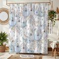 thumbnail image 2 of Thanksgiving Fall Harvest Shower Curtain Set, 72" x 72" Waterproof Polyester Bathroom Curtain with 12 Hooks, Rustic Farmhouse Blue Pumpkin Vintage Home Decor for Restroom, 2 of 7