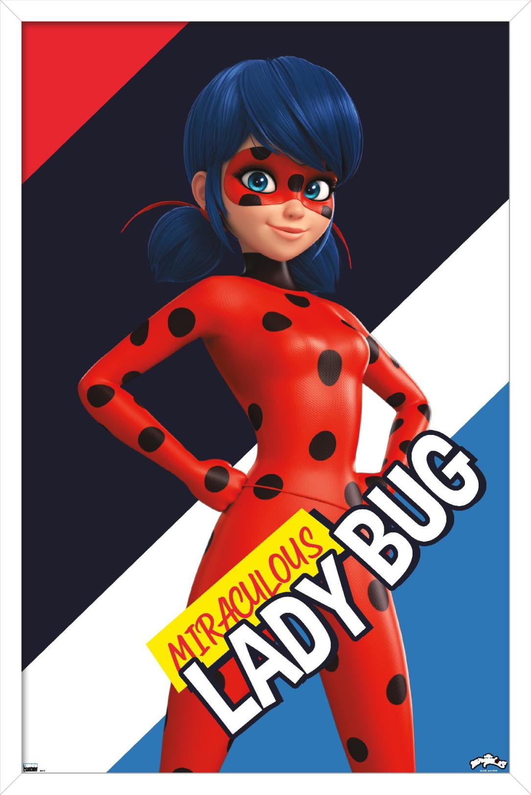 trends international miraculous ladybug wall poster 24 25 x 35 75 x 75 white framed version walmart com