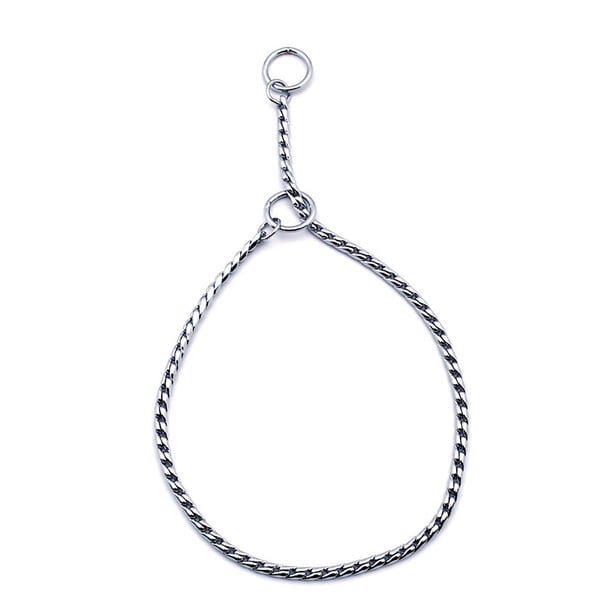 Collar de cadena para perros, correa de cadena en forma de P, eslabones metálicos, collar de entrenamiento para perros de razas medianas y grandes, incluyendo Pit Bulls.